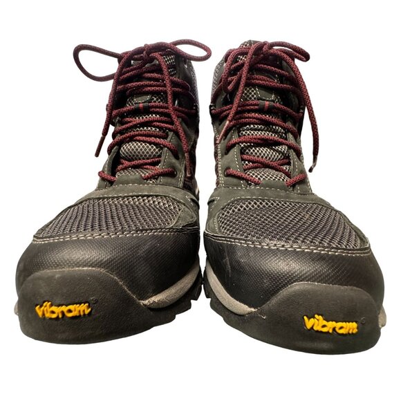 LL Bean Hiking Boots Mens 9 M Gray Suede Gore Tex Vibram Megagrip Sole BDP Trans - Picture 11 of 16